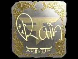Sticker | rain (Gold) | Austin 2025