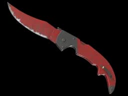 ★ Falchion Knife | Crimson Web (Well-Worn)