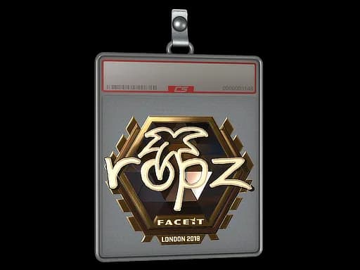 Sticker Slab | ropz (Gold) | London 2018