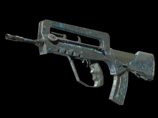 FAMAS | Cyanospatter (Battle-Scarred)