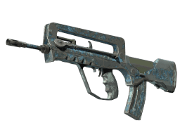 FAMAS | Cyanospatter (Battle-Scarred)
