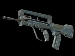 FAMAS | Cyanospatter (Battle-Scarred)