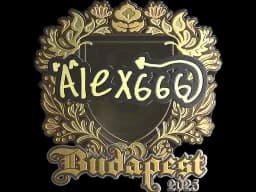 Sticker | alex666 (Gold) | Budapest 2025