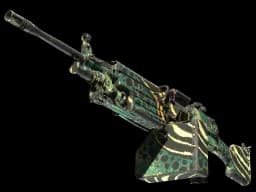 M249 | Emerald Poison Dart (Well-Worn)