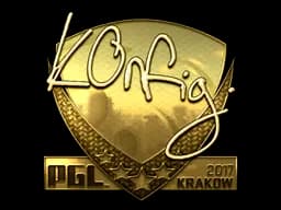 Sticker | k0nfig (Gold) | Krakow 2017