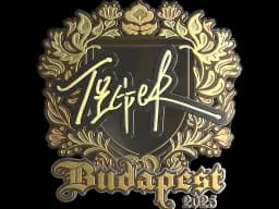 Sticker | Tiger (Gold) | Budapest 2025