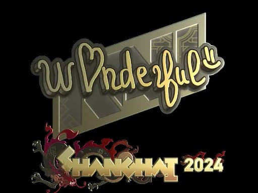 Sticker | w0nderful (Gold) | Shanghai 2024