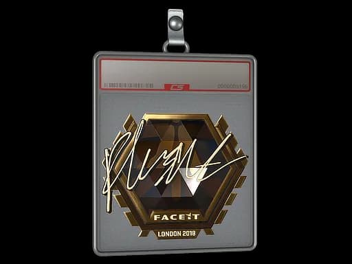 Sticker Slab | flusha (Gold) | London 2018