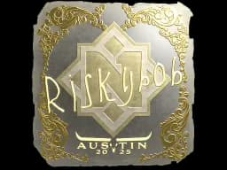 Sticker | riskyb0b (Gold) | Austin 2025