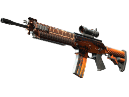 StatTrak™ SG 553 | Tiger Moth (Well-Worn)