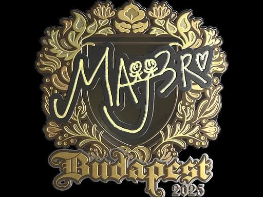 Sticker | MAJ3R (Gold) | Budapest 2025