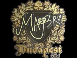 Sticker | MAJ3R (Gold) | Budapest 2025