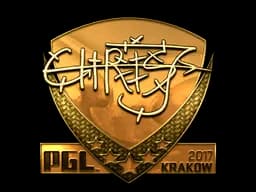 Sticker | chrisJ (Gold) | Krakow 2017