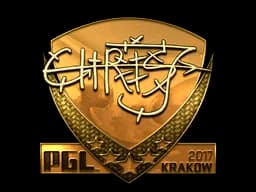 Sticker | chrisJ (Gold) | Krakow 2017