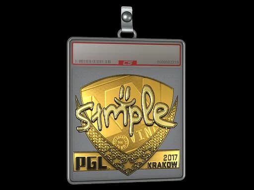 Sticker Slab | s1mple (Gold) | Krakow 2017