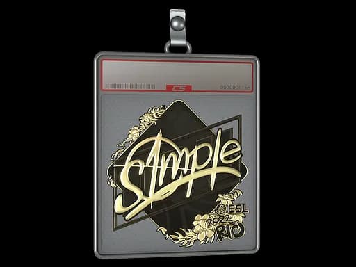 Sticker Slab | s1mple (Gold) | Rio 2022