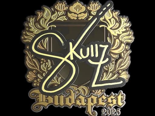 Sticker | skullz (Gold) | Budapest 2025