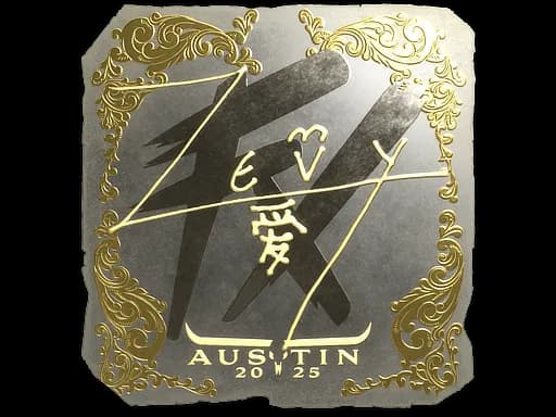 Sticker | zevy (Gold) | Austin 2025