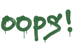 Sealed Graffiti | Oops (Jungle Green)