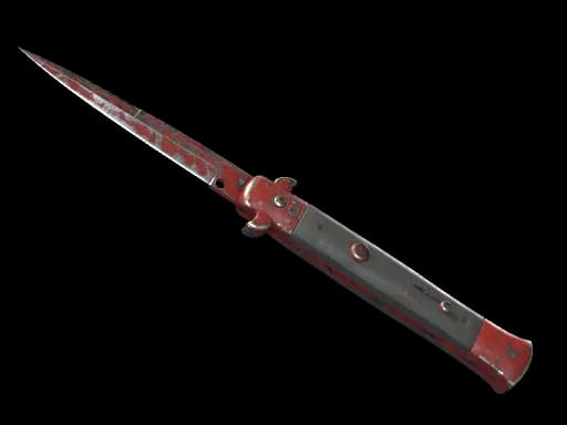 ★ Stiletto Knife | Crimson Web (Battle-Scarred)