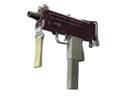 MAC-10 | Red Filigree (Field-Tested)