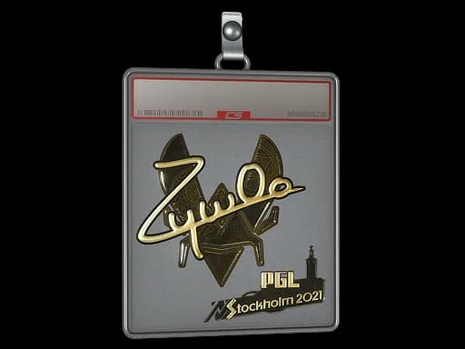 Sticker Slab | ZywOo (Gold) | Stockholm 2021