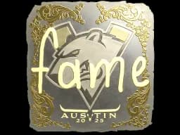 Sticker | fame (Gold) | Austin 2025