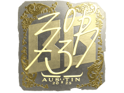 Sticker | zorte (Gold) | Austin 2025