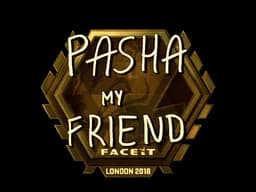 Sticker | pashaBiceps (Gold) | London 2018