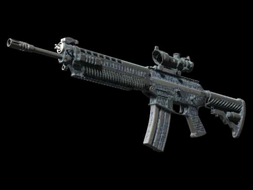 Souvenir SG 553 | Waves Perforated (Battle-Scarred)