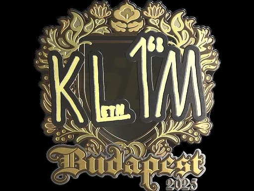 Sticker | kl1m (Gold) | Budapest 2025