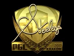 Sticker | steel (Gold) | Krakow 2017