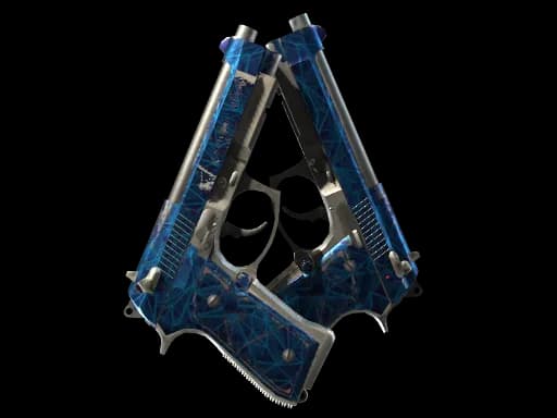 Souvenir Dual Berettas | Cobalt Quartz (Well-Worn)