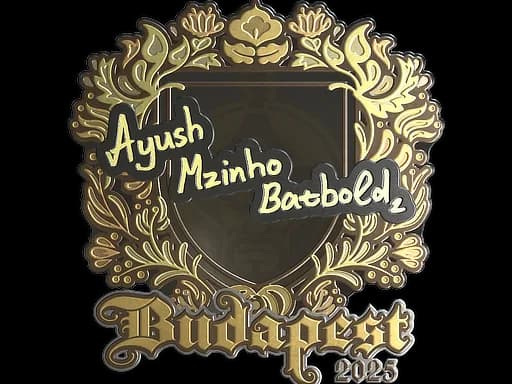 Sticker | mzinho (Gold) | Budapest 2025