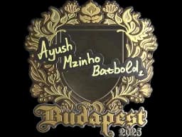 Sticker | mzinho (Gold) | Budapest 2025