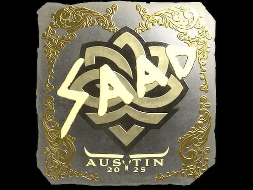 Sticker | saadzin (Gold) | Austin 2025