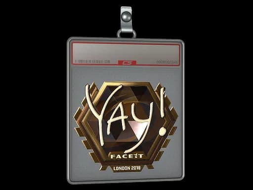 Sticker Slab | yay (Gold) | London 2018