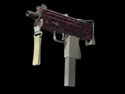 MAC-10 | Red Filigree (Well-Worn)