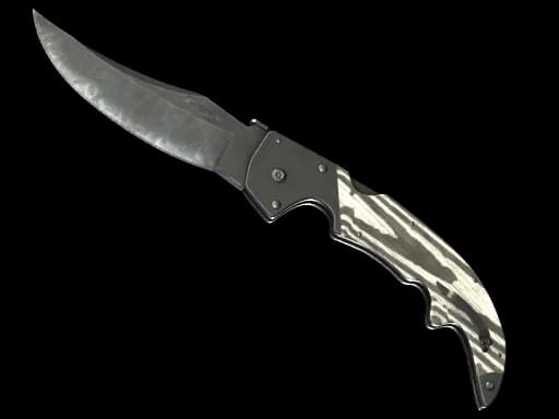 ★ Falchion Knife | Black Laminate (Well-Worn)