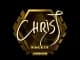 Sticker | chrisJ (Gold) | London 2018 CS2 skin