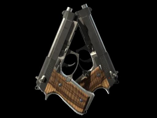 StatTrak™ Dual Berettas | Black Limba (Minimal Wear)