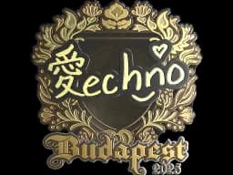 Sticker | Techno4K (Gold) | Budapest 2025
