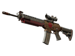 SG 553 | Berry Gel Coat (Battle-Scarred)