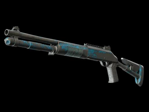 Souvenir XM1014 | VariCamo Blue (Battle-Scarred)