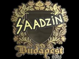 Sticker | saadzin (Gold) | Budapest 2025