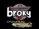 Sticker | broky (Glitter, Champion) | Antwerp 2022 CS2 skin