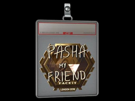 Sticker Slab | pashaBiceps (Gold) | London 2018