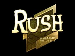 Sticker | RUSH (Gold) | Boston 2018