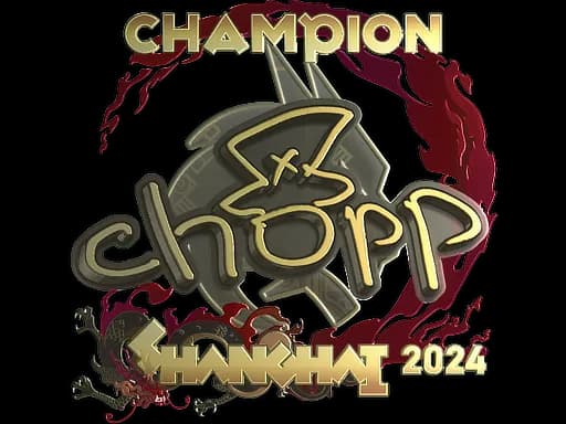Sticker | chopper (Gold, Champion) | Shanghai 2024