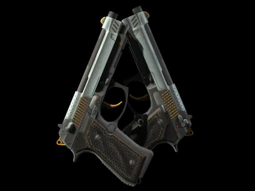 StatTrak™ Dual Berettas | Ventilators (Minimal Wear)